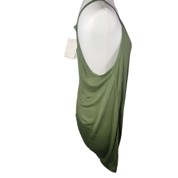 Miken Women Green Sleeveless V-Neck Knotted Hem Coverup Dress Size S - Picture 4 of 7